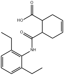 6-[(2,6-diethylphenyl)carbamoyl]cyclohex-3-ene-1-carboxylic acid 结构式