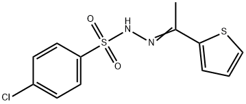 4-chloro-N-[(E)-1-thiophen-2-ylethylideneamino]benzenesulfonamide 结构式