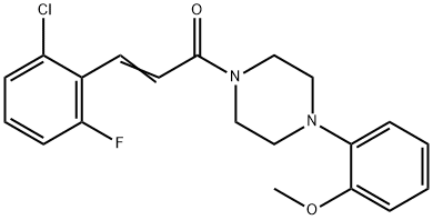 (E)-3-(2-chloro-6-fluorophenyl)-1-[4-(2-methoxyphenyl)piperazin-1-yl]prop-2-en-1-one 结构式