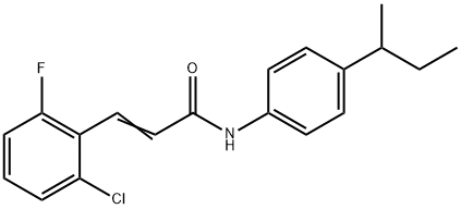 (E)-N-(4-butan-2-ylphenyl)-3-(2-chloro-6-fluorophenyl)prop-2-enamide 结构式