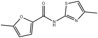 5-methyl-N-(4-methyl-1,3-thiazol-2-yl)furan-2-carboxamide 结构式