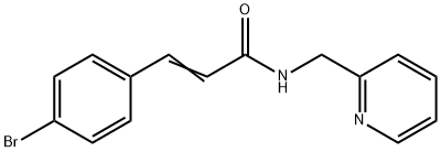 (E)-3-(4-bromophenyl)-N-(pyridin-2-ylmethyl)prop-2-enamide 结构式