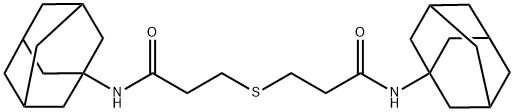 N-(1-adamantyl)-3-[3-(1-adamantylamino)-3-oxopropyl]sulfanylpropanamide 结构式