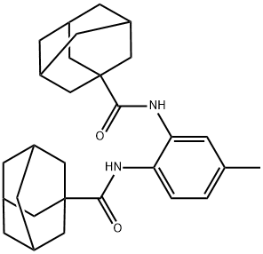 N-[2-(adamantane-1-carbonylamino)-4-methylphenyl]adamantane-1-carboxamide 结构式