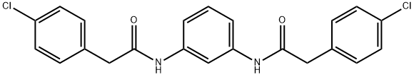 2-(4-chlorophenyl)-N-[3-[[2-(4-chlorophenyl)acetyl]amino]phenyl]acetamide 结构式