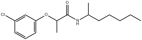 2-(3-chlorophenoxy)-N-heptan-2-ylpropanamide 结构式