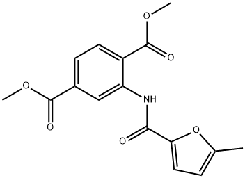 dimethyl 2-[(5-methylfuran-2-carbonyl)amino]benzene-1,4-dicarboxylate 结构式