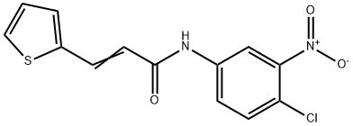 (E)-N-(4-chloro-3-nitrophenyl)-3-thiophen-2-ylprop-2-enamide 结构式