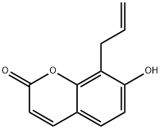 7-hydroxy-8-prop-2-enylchromen-2-one 结构式