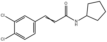 (E)-N-cyclopentyl-3-(3,4-dichlorophenyl)prop-2-enamide 结构式