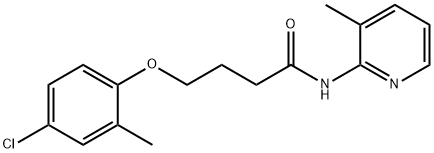 4-(4-chloro-2-methylphenoxy)-N-(3-methylpyridin-2-yl)butanamide 结构式