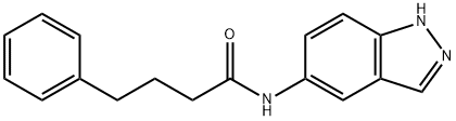 N-(1H-indazol-5-yl)-4-phenylbutanamide 结构式