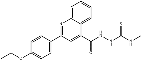 1-[[2-(4-ethoxyphenyl)quinoline-4-carbonyl]amino]-3-methylthiourea 结构式