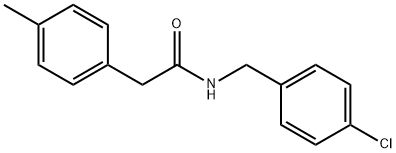 N-[(4-chlorophenyl)methyl]-2-(4-methylphenyl)acetamide 结构式