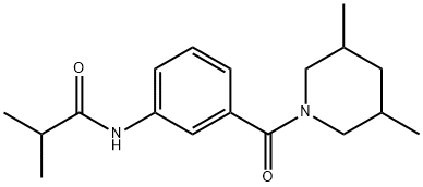 N-[3-(3,5-dimethylpiperidine-1-carbonyl)phenyl]-2-methylpropanamide 结构式