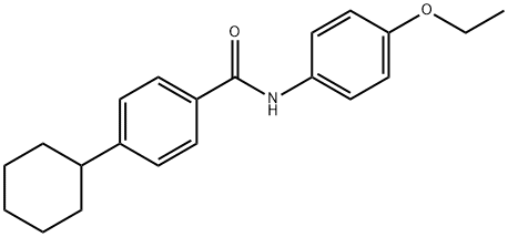 4-cyclohexyl-N-(4-ethoxyphenyl)benzamide 结构式