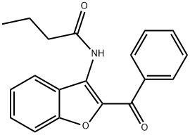 N-(2-benzoyl-1-benzofuran-3-yl)butanamide 结构式