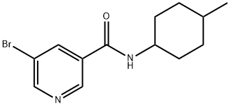 5-bromo-N-(4-methylcyclohexyl)pyridine-3-carboxamide 结构式