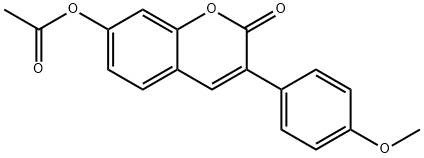 [3-(4-methoxyphenyl)-2-oxochromen-7-yl] acetate 结构式