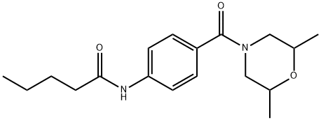N-[4-(2,6-dimethylmorpholine-4-carbonyl)phenyl]pentanamide 结构式