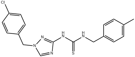 1-[1-[(4-chlorophenyl)methyl]-1,2,4-triazol-3-yl]-3-[(4-methylphenyl)methyl]thiourea 结构式