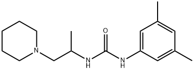 1-(3,5-dimethylphenyl)-3-(1-piperidin-1-ylpropan-2-yl)urea 结构式