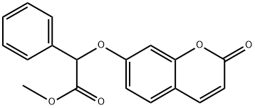 methyl 2-(2-oxochromen-7-yl)oxy-2-phenylacetate 结构式