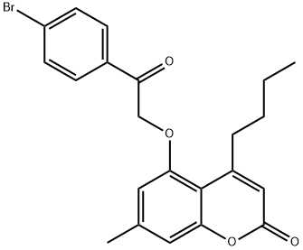 5-[2-(4-bromophenyl)-2-oxoethoxy]-4-butyl-7-methylchromen-2-one 结构式