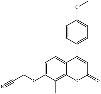 2-[4-(4-methoxyphenyl)-8-methyl-2-oxochromen-7-yl]oxyacetonitrile 结构式