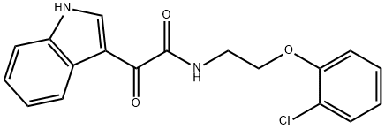 N-[2-(2-chlorophenoxy)ethyl]-2-(1H-indol-3-yl)-2-oxoacetamide 结构式