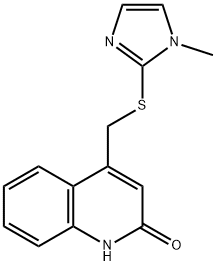 4-[(1-methylimidazol-2-yl)sulfanylmethyl]-1H-quinolin-2-one 结构式
