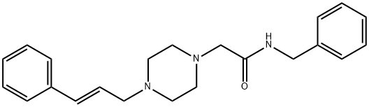 N-苄基-2-(4-苯丙烯基哌嗪-1-基)乙酰胺 结构式