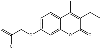 7-(2-chloroprop-2-enoxy)-3-ethyl-4-methylchromen-2-one 结构式