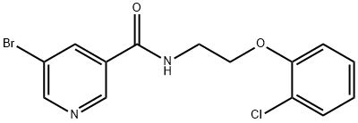 5-bromo-N-[2-(2-chlorophenoxy)ethyl]pyridine-3-carboxamide 结构式