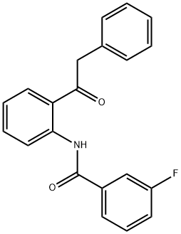 3-fluoro-N-[2-(2-phenylacetyl)phenyl]benzamide 结构式