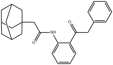 2-(1-adamantyl)-N-[2-(2-phenylacetyl)phenyl]acetamide 结构式