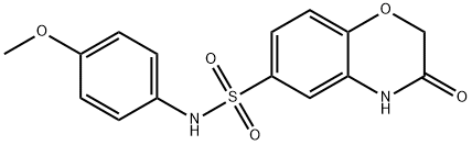 N-(4-methoxyphenyl)-3-oxo-4H-1,4-benzoxazine-6-sulfonamide 结构式