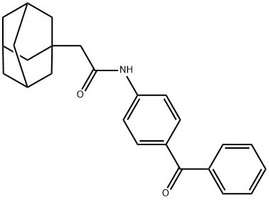 2-(1-adamantyl)-N-(4-benzoylphenyl)acetamide 结构式