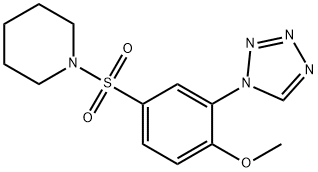 1-[4-methoxy-3-(tetrazol-1-yl)phenyl]sulfonylpiperidine 结构式