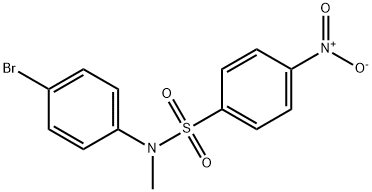 N-(4-bromophenyl)-N-methyl-4-nitrobenzenesulfonamide 结构式