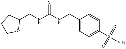 1-(oxolan-2-ylmethyl)-3-[(4-sulfamoylphenyl)methyl]thiourea 结构式