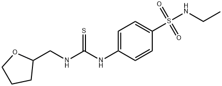 1-[4-(ethylsulfamoyl)phenyl]-3-(oxolan-2-ylmethyl)thiourea 结构式