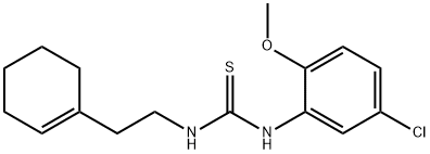 1-(5-chloro-2-methoxyphenyl)-3-[2-(cyclohexen-1-yl)ethyl]thiourea 结构式