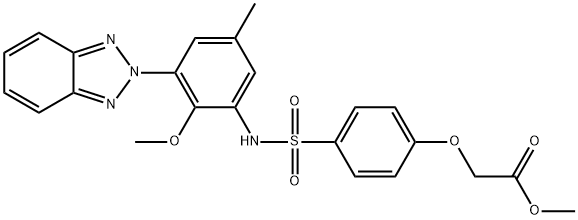 methyl 2-[4-[[3-(benzotriazol-2-yl)-2-methoxy-5-methylphenyl]sulfamoyl]phenoxy]acetate 结构式