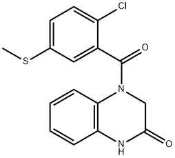 4-(2-chloro-5-methylsulfanylbenzoyl)-1,3-dihydroquinoxalin-2-one 结构式