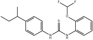 1-(4-butan-2-ylphenyl)-3-[2-(difluoromethoxy)phenyl]thiourea 结构式