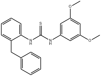 1-(2-benzylphenyl)-3-(3,5-dimethoxyphenyl)thiourea 结构式