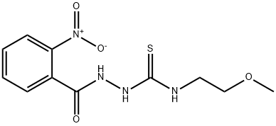 1-(2-methoxyethyl)-3-[(2-nitrobenzoyl)amino]thiourea 结构式