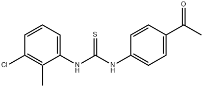 1-(4-acetylphenyl)-3-(3-chloro-2-methylphenyl)thiourea 结构式