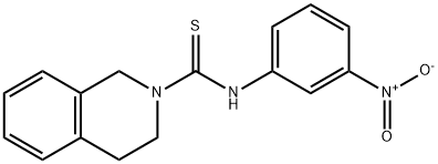 N-(3-nitrophenyl)-3,4-dihydro-1H-isoquinoline-2-carbothioamide 结构式